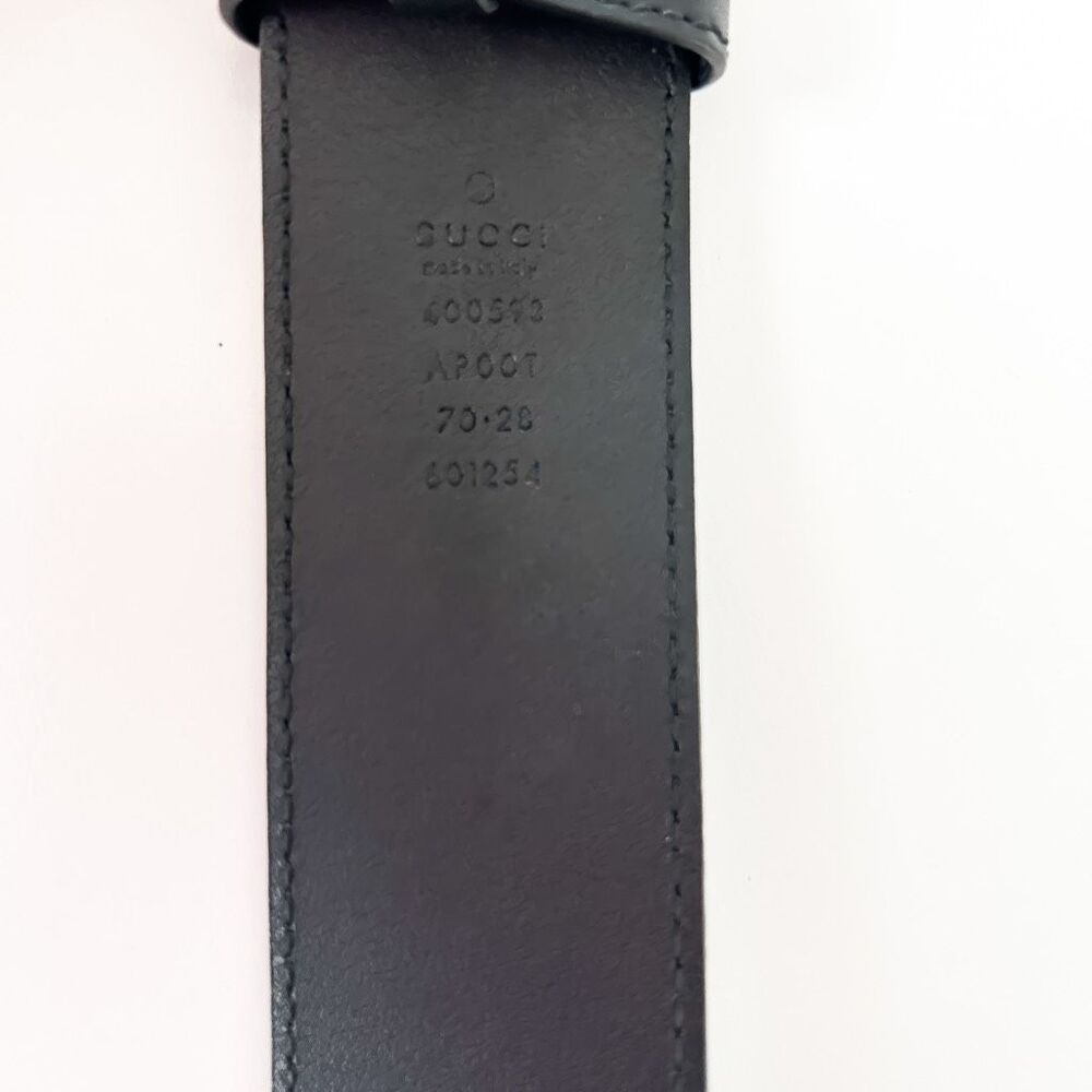 Gucci GG Marmont Wide Belt Size 70 Black Leather Authentic - Picture 6 of 6